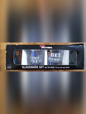 Brother Step Brothers Shot Glass Set - Blue & White Graphics